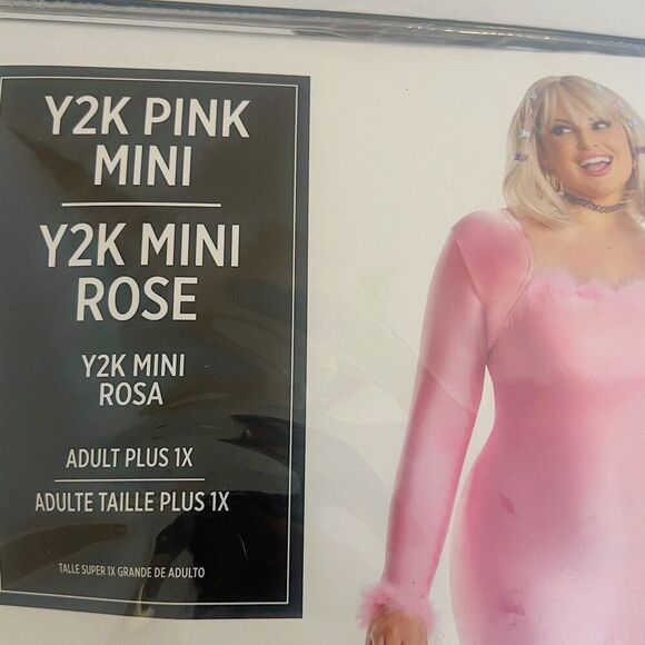 NWT y2k Pink Mini Dress Pink Fur Lined Jennifer Coolidge Legally Blonde Size 1X - Picture 2 of 5